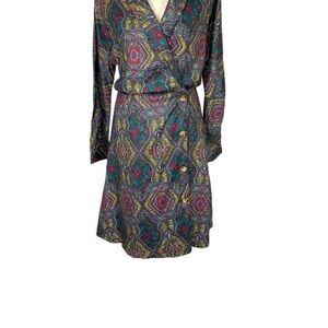 I Madeline Clover Wrap Button Sheath Dress NWT Sz Large